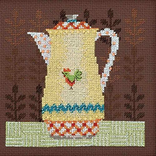 Coffee Server Beaded Counted Cross Stitch Kit Mill Hill 2016 Debbie Mumm Good Coffee & Friends DM301613