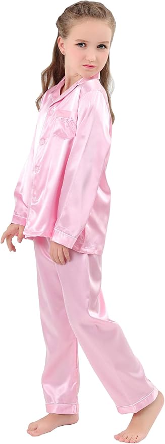 baby pink silk pajamas