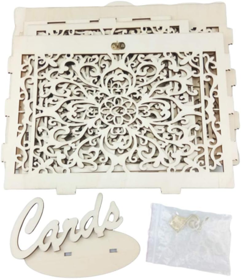 Festnight Holzerne Hochzeit Umschlag Geschenkkarte Box Hohl Blumenmuster Einladungskarte Diy Supplies Kartenboxen Kuche Haushalt Wohnen Kotcarrier Com 