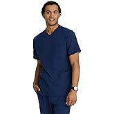 Skechers Vitality by BARCO Crew Scrub Top for Men - Crossover V-Neck Medical Top, Sustainable Fabric Men's Scrub Top