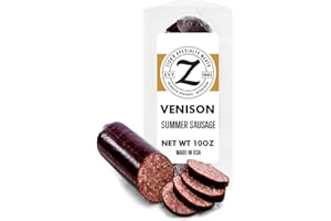 Zick's Specialty Meats Venison Summer Sausage (10 oz) | Beef Sausage, Dried & Smoked Sausages, Venison Jerky Meat, Naturally Cured Meat Sausage, Gift Snack for Meat Lovers, Venison Meats
