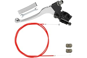YOXUFA Mini Bike Brake Lever Kit with 61" Brake Cable Replacement for Coleman Minibike CT100U CC100X Baja Doodle Bug DB30 Motovox MBX10 MBX11 Monster Moto 80cc 105cc Powersports Parts 7/8" 22mm Handle