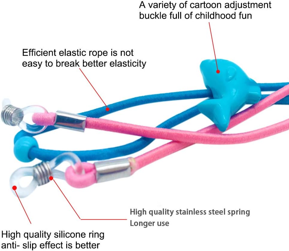 CKANDAY 12 Pieces Kids Eye Glasses Strap,with 12 Pair Silicone Ear Grip Holder,Adjustable Anti-slip Eyeglass Retainer Hooks for Sports Sunglasses Boys Girls Multicoloured - Image 4