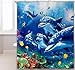 CHUN YI Ocean Shower Curtain Liner, 72