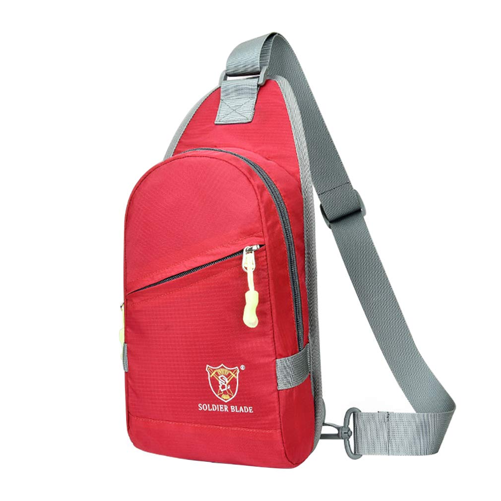 Sleeping forest Sling Bag for Men Lightweight Small Rucksack Sport Sling Backpacks Shoulder Bag for Men Women Outdoor Hiking Cross Body Bag Chest Bag Multipurpose Daypacks for Adults or Children Gules