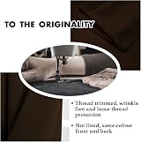 H.Versailtex Blackout Curtains 46x72 Set of 2 Pencil Pleat Brown Thermal view 6
