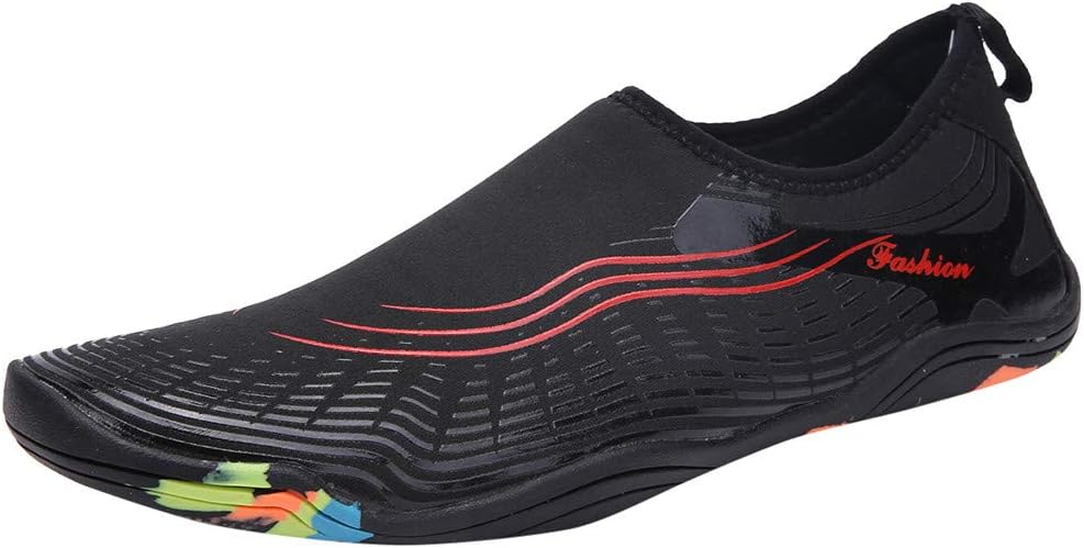 HULKY Water Shoes Mens Womens Beach Swim Shoes Quick-Dry Aqua Socks Pool Shoes for Surf Yoga Water Aerobics Beach Aqua Shoes