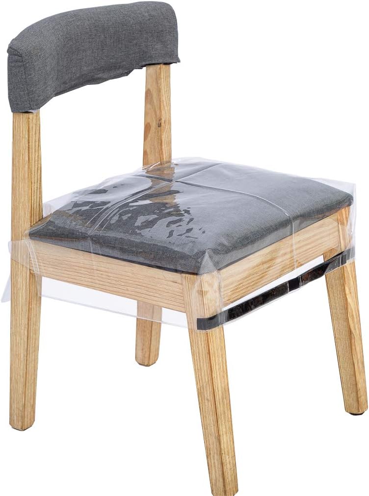 2 Pack Wener Plastic Chair Seat Covers Dining Room Chair Covers Clear Pvc Waterproof Protector Slipcovers With Adjustable Belt Strap Fit Most 18 21 Inch Seat Slipcovers Home Ekbotefurniture Com