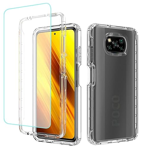 Gufuwo Case for Poco X3 Pro/X3 NFC/Poco X3 Case with Tempered