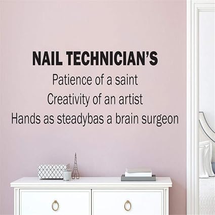 Amazon Com Removable Vinyl Mural Decal Quotes Art Nail Salon Quote