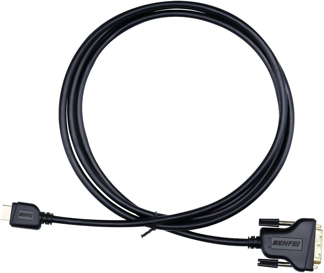 HDMI to DVI, Benfei HDMI to DVI Cable Bi Directional DVI-D 24+1 Male to HDMI Male High Speed Adapter Cable Support 1080P Full HD Compatible for Raspberry Pi, Roku, Xbox One, PS4 PS3, Graphics Card: Electronics