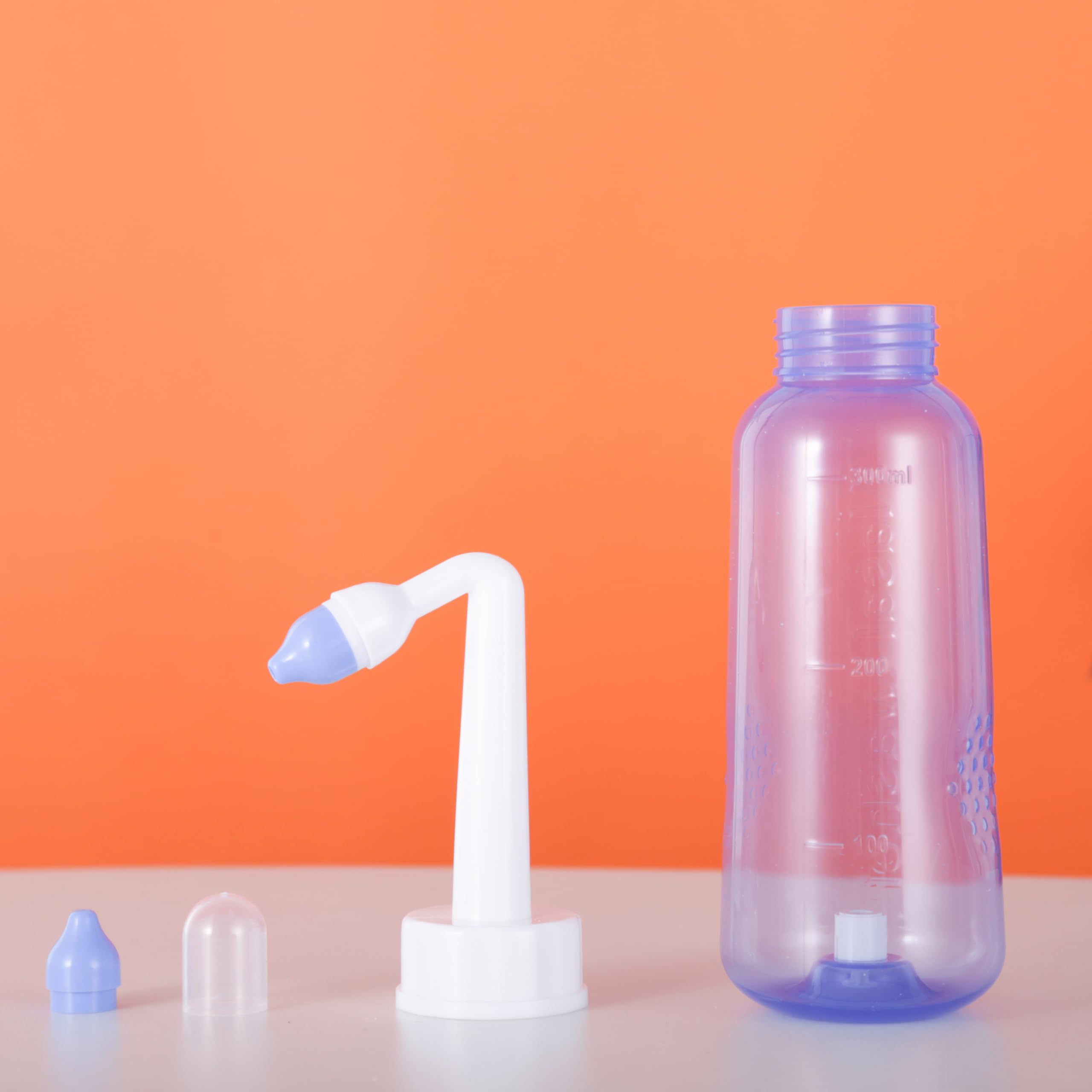 Croing 𝙎𝙞𝙣𝙪𝙨 𝙍𝙞𝙣𝙨𝙚 2 Neti Pots with 40 Salt Packs for Nasal Irrigation, Nasal Rinse Bottle for Relieves Nasal Congestion and Irritation, All Natural Pre-Mixed Buffered Saline Packets