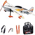 FLYCOLOR QIDI-550 3D RC Airplane One-Key Hanging Stunt Fixed Wing with Wind Resistant Flight Control for Beginner and Experienced Ready to Fly Yellow