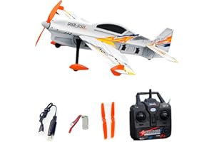 FLYCOLOR QIDI-550 3D RC Airplane One-Key Hanging Stunt Fixed Wing with Wind Resistant Flight Control for Beginner and Experienced Ready to Fly Yellow