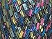 Spring Ladder Ice Blue Green Pink Lilac Yellow Trellis Ribbon Yarn 50gr 21180