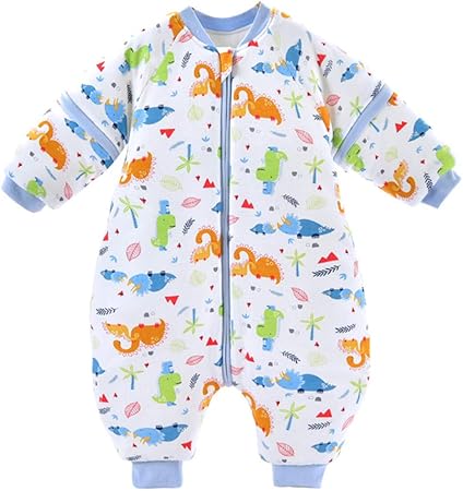 Baby Slaapzak Jongens Meisjes Rompers Jumpsuit Slaapzak Katoen Afneembare Mouw Twee Weg Rits Benen Warm Sleepsuit Baby Kids 3 5 Jaar Wit 3 5tog Amazon Nl