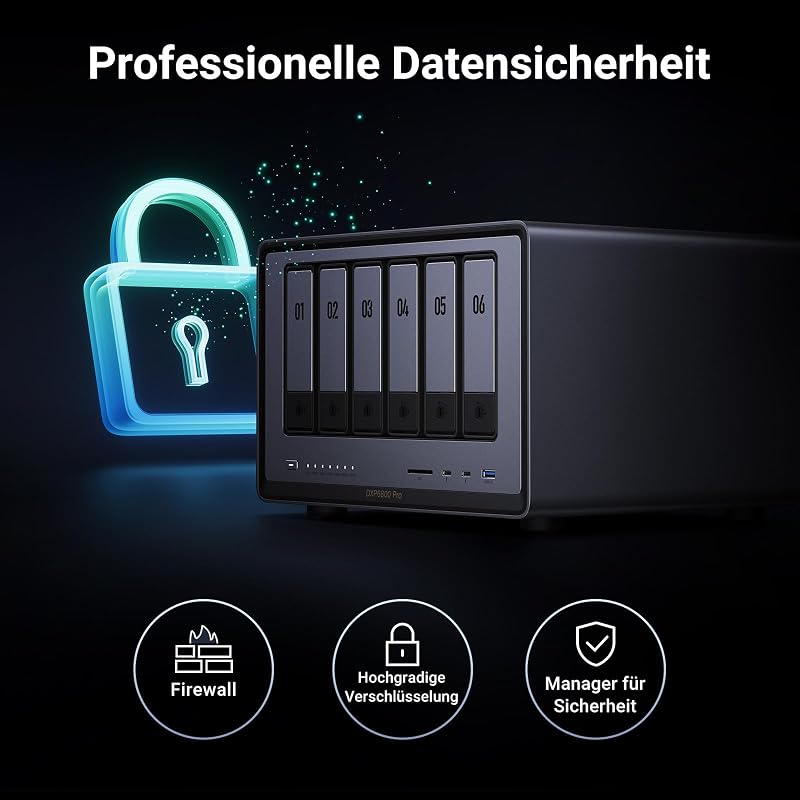 NASync DXP6800 Pro 6 Bay NAS für Teams und Unternehmen (ohne HDD)