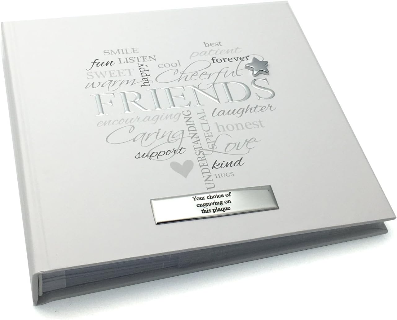 Heartfelt Moments Personalised Friendship Gift - Elegant Friends Photo Album Boxed 4x6