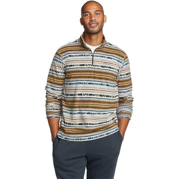 Eddie Bauer Men's Snap Placket Radiator Fleece Pullover Top (M