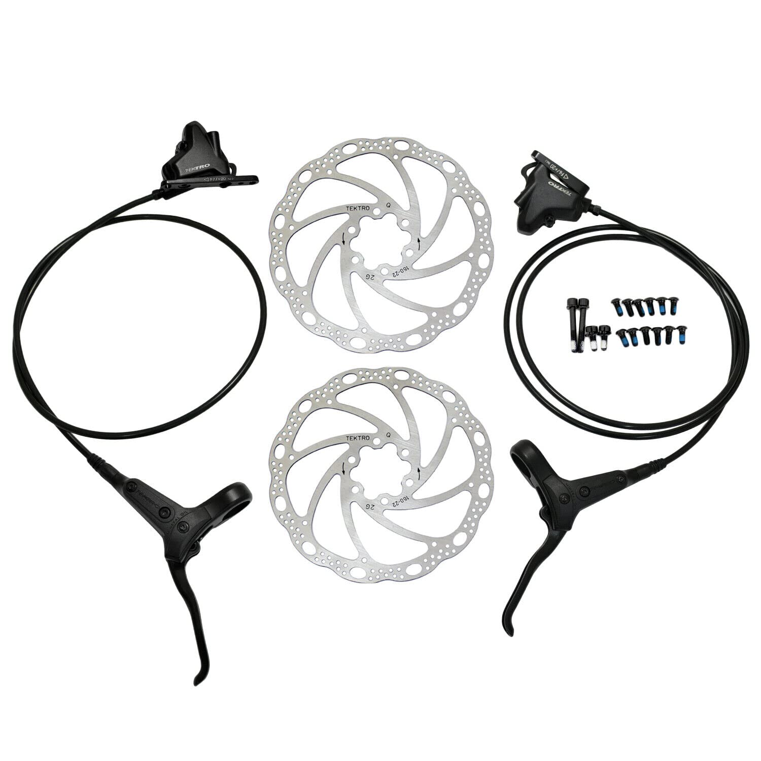 TEKTRO HD-R280 Flat Mount Hydraulic Disc Brake Set Dual Piston, For Road, MH2597