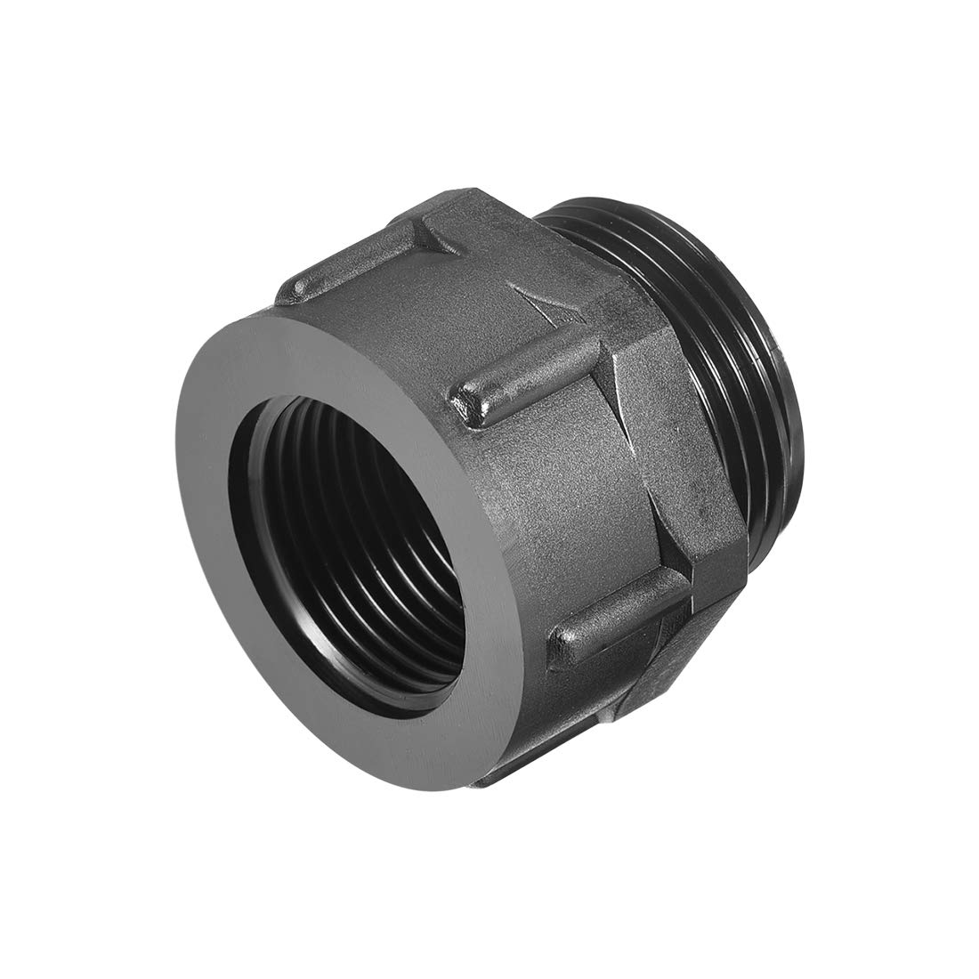 sourcing map Threaded Reducing Bushings Nylon Connector Adaptor M25 Male Thread to M20 Female Thread Black
