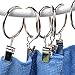 Tojwi 36pcs Curtain Clips Rings Metal Drapery Curtain Rings with Clips