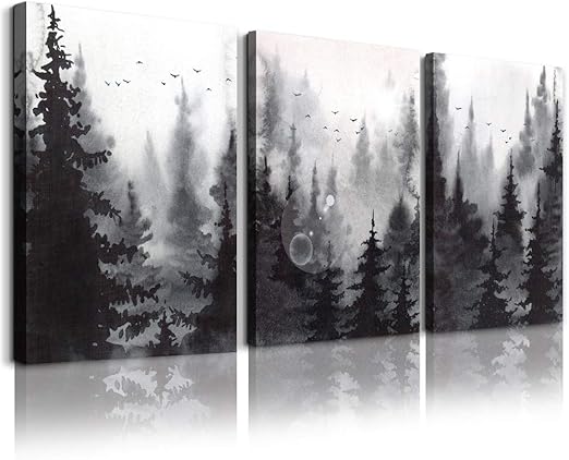 Amazon Com Scenery Watercolor Painting 3 Pieces Canvas Wall Art