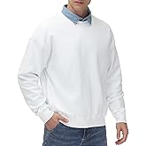 THE GYM PEOPLE Men's Fleece Crewneck Sweatshirt Thick Loose fit Soft Basic Pullover Sweatshirt