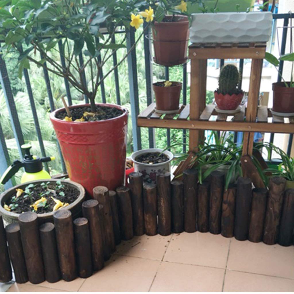 LXFYMX Vallas para Jardin Césped de Madera Efecto jardín Borde ...