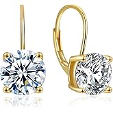 Moissanite Dangle Earrings for Women，2-4CT 18K White Gold Plated 925 Sterling Silver D Color Drop Earring, Jewelry for Wife Her Birthday Wedding
