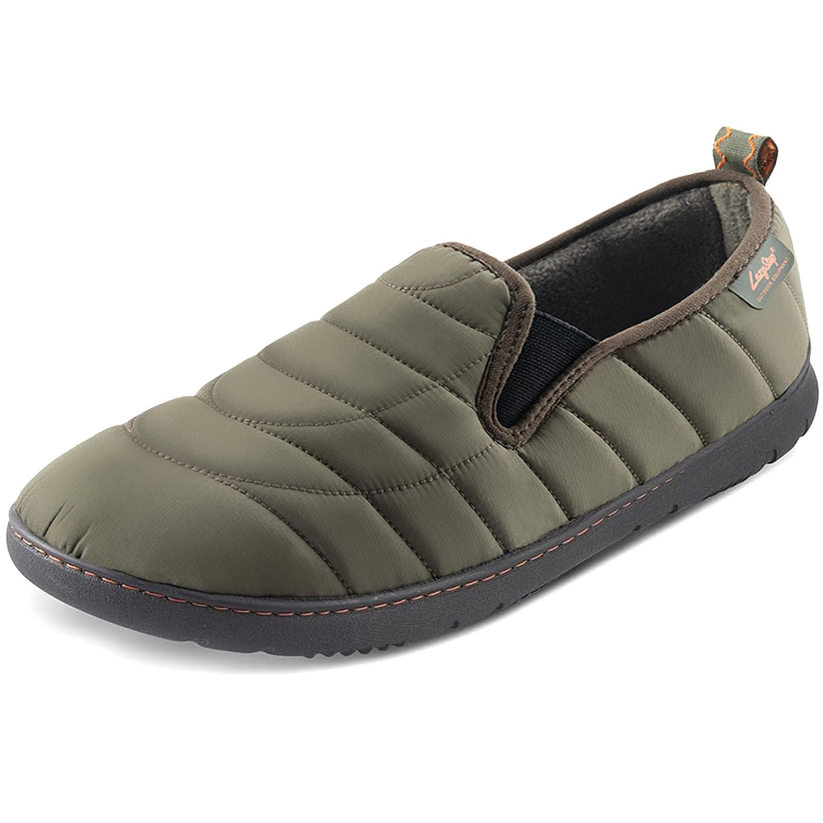 Photo 1 of LazyStep Men's Noah Loafer Slippers with Comfort Memory Foam, Slip on Indoor Outdoor Nylon House Shoes with Non-Slip Sole(2024 Olive,Size 10.5)