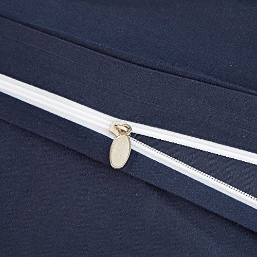 Word of Dream Brushed Microfiber Duvet Cover Set - Lightweight and Soft - Full/Queen, Navy