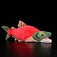 ZHONGXIN 15" Cute Sockeye Salmon Plush Toy, Stuffed Animal for Kids, Deep Sea Collection Gift (Sockeye Salmon)