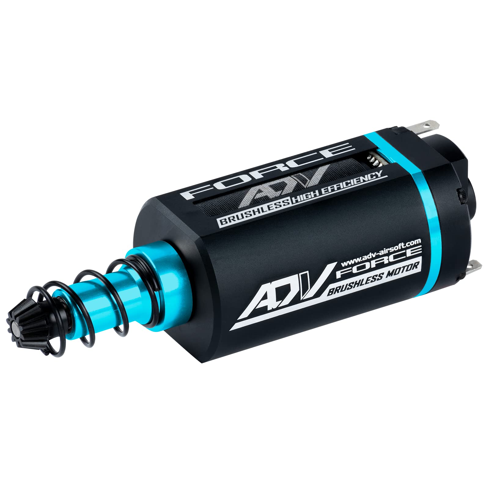ADV-AIRSOFT Brushless Motor for AEG, Long Shaft CNC Motor for 7.4V-11.1V LiPo, Compatible with Gearbox V2 (Long Type, High Efficiency)