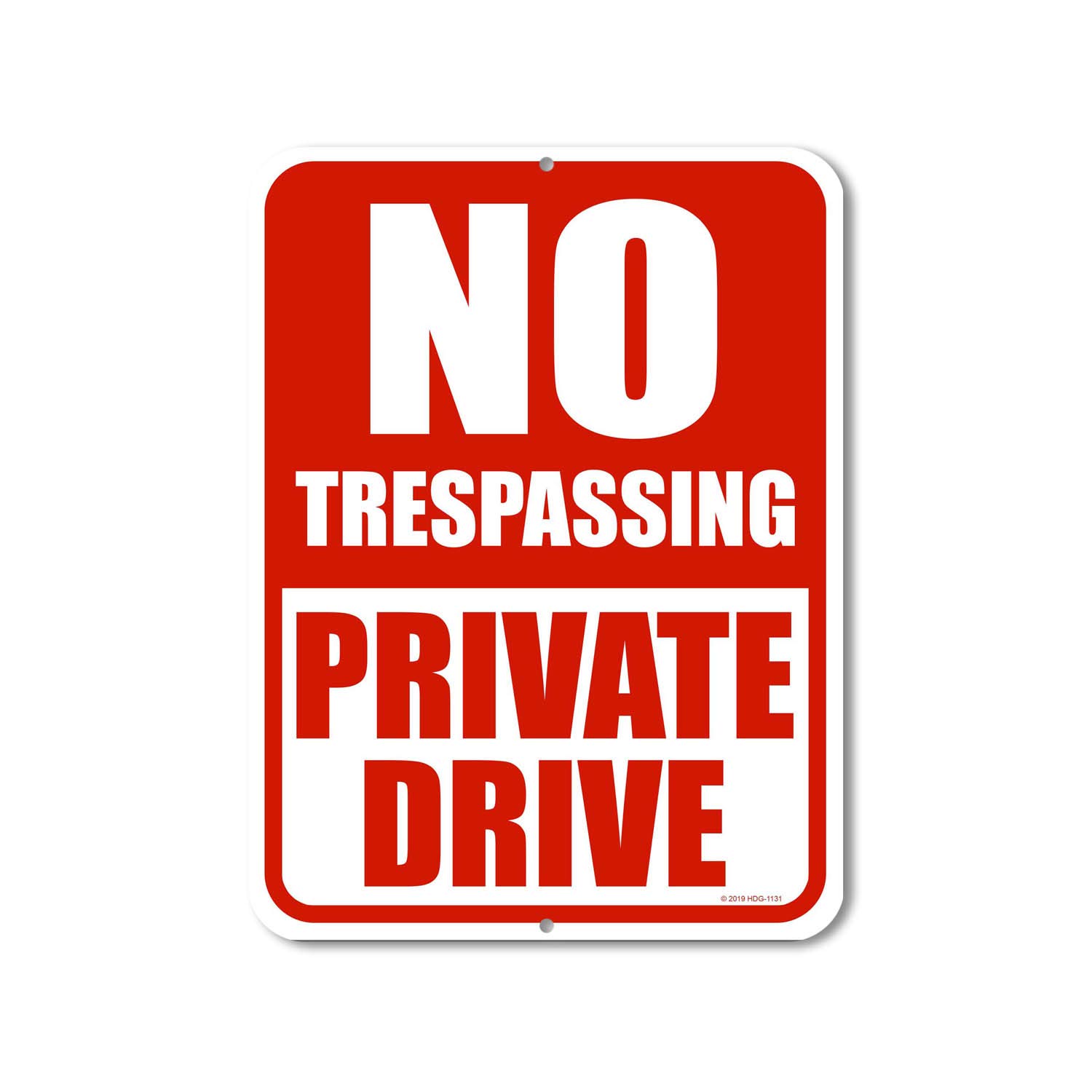 Honey Dew Gifts No Trespassing Signs, No Trespassing Private Drive 9 inch by 12 inch Metal Aluminum Driveway Tin Sign