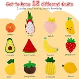 Inbeby Sensory Bean Bags 12 Fruit Textures Fine Motor Toys with Storage view 3