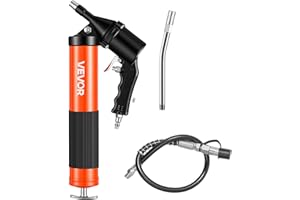 VEVOR Grease Gun, Continuous Cycle Heavy Duty 6000 PSI High Pressure, Pistol Grip Grease Gun Kit with 14 oz Capacity, Include