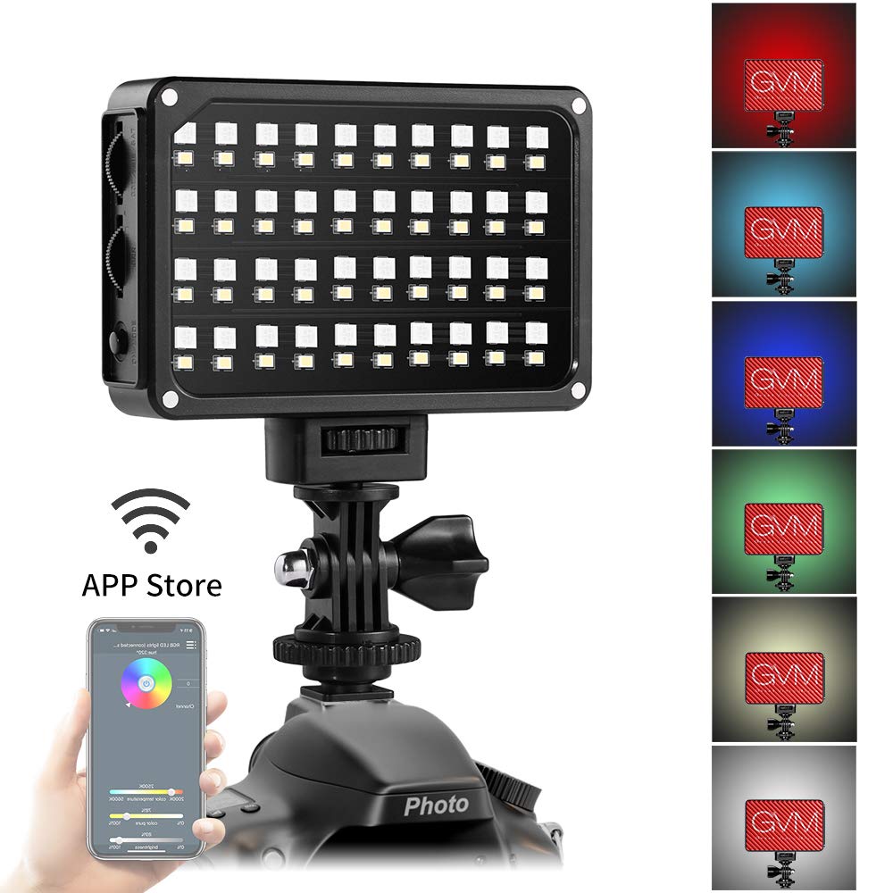 LED Camera Light,GVM RGB Video Light Dimmable LED Panel Amazon.co.uk Electronics