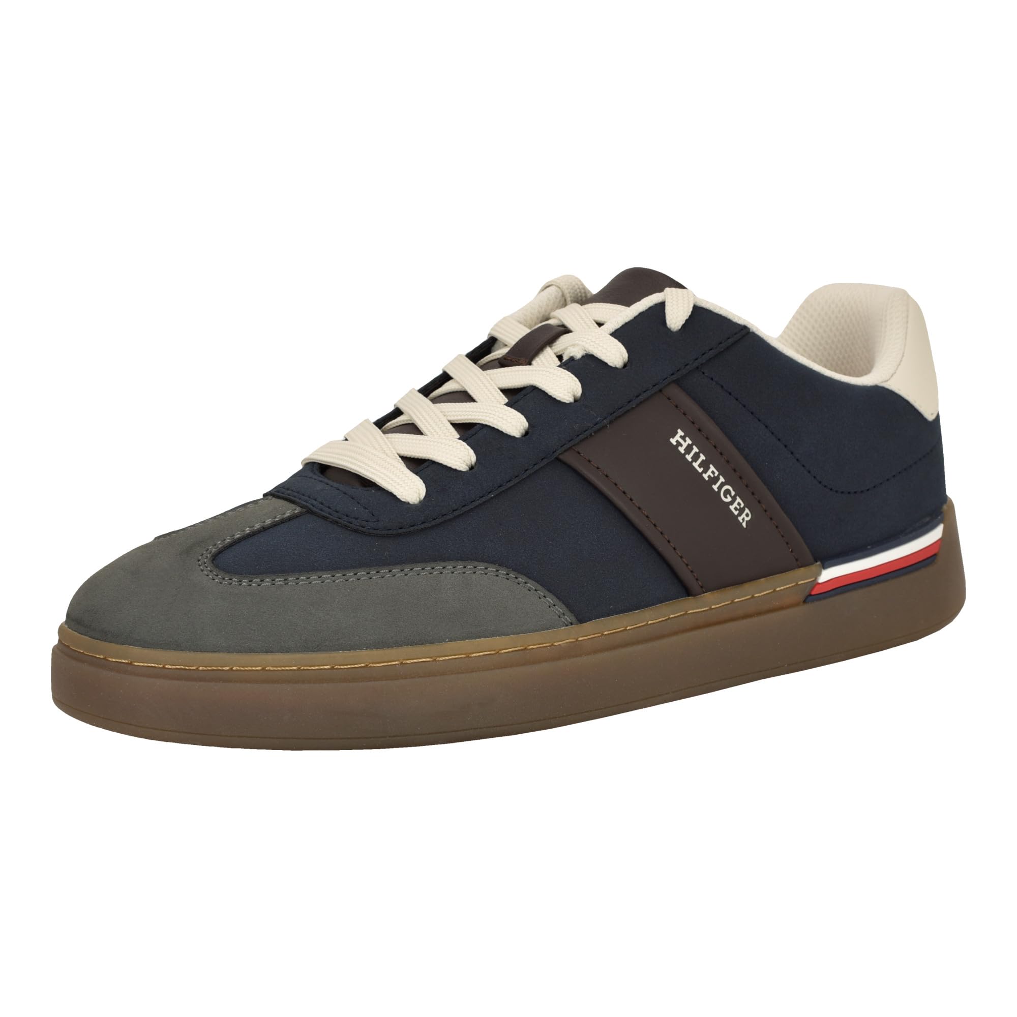 Tommy Hilfiger Men’s Jivlin Sneaker, Dark Grey/Dark Blue Multi 020, 7