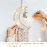 Dremisland Macrame Wall Hanging with LED Light Bohemian Dreamcatcher view 6