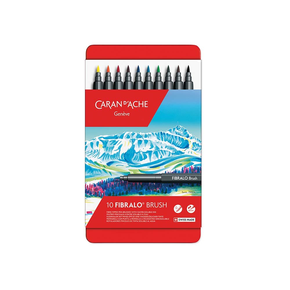 Caran d'Ache 0186.310, plastic, multicoloured, pack of 10 felt tip pens