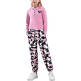mikiumkee Girls Clothes Long Sleeve Hoodie and Sweat Pants 2Pcs Girls Fall Outfits Size 5-12