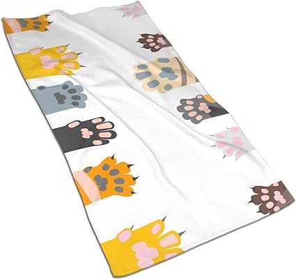 Amazon Co Jp ネコ 猫柄 猫爪 フェイスタオル 40 70cm片面印刷タオル スポーツタオル ミニバスタオル 可愛い吸水速乾抜群 海水浴 旅行用 家庭用タオル ホーム キッチン