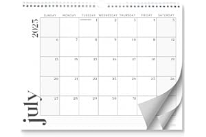 S&O Modern Minimal Wall Calendar from July 2025-Dec 2026 - Tear-Off Monthly Calendar - 18 Month Academic Wall Planner - Hangi