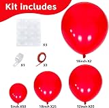 ASIYUHY Red Balloons 102Pcs Matte Red Balloon Arch Garland Kit 4 Sizes view 2