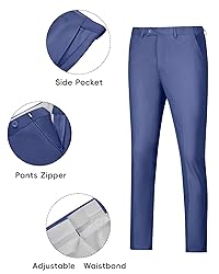 Fxzpiodi Mens 2 Piece Suit Slim Fit Business