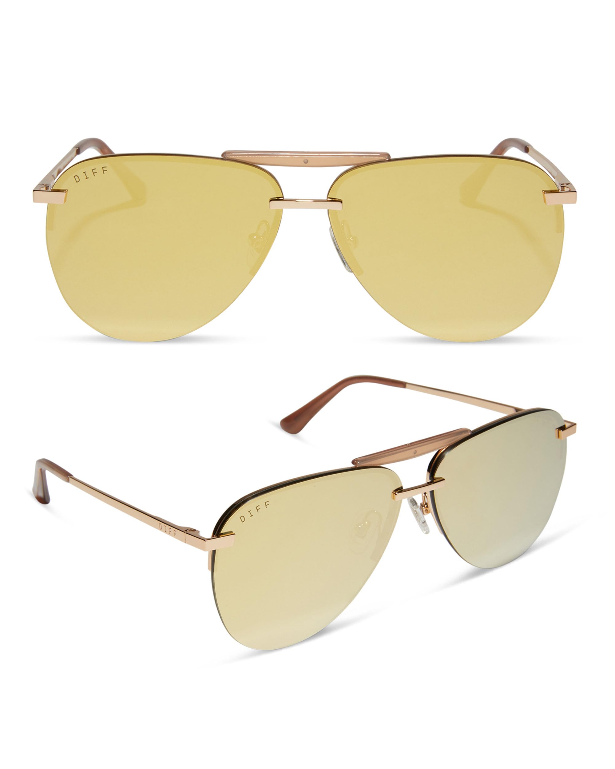 DIFF Tahoe Designer Oversized Aviator Sunglasses