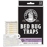 Grandpa Gus's Bed Bug Glue Traps for Mattress, Home, &amp; Travel, Pack of 12 | Non-Toxic, Glue Traps for Mattress, Home &amp; Travel, Early Detection, Patented Crush-Proof Design, Lasts Up to 6 Months