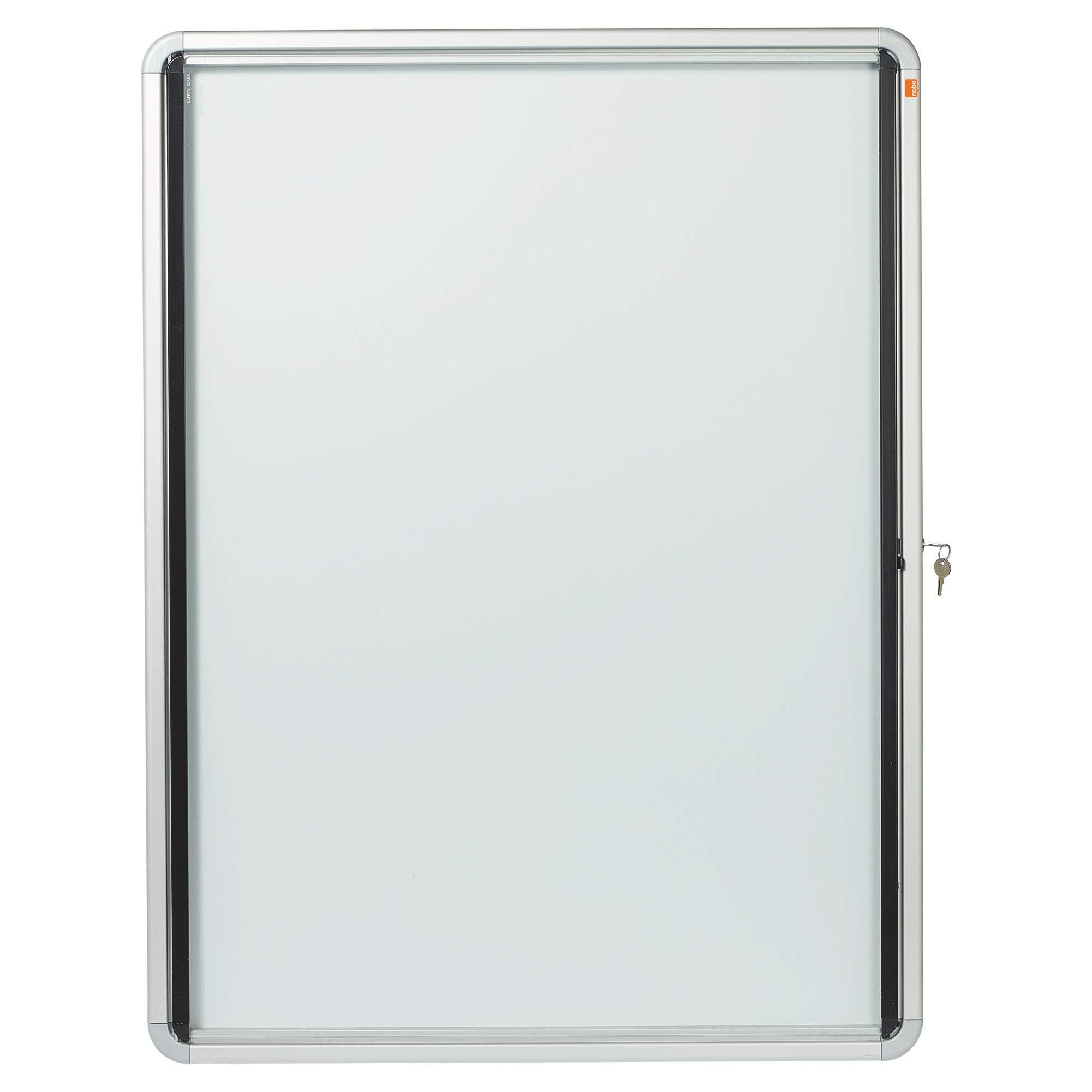 Nobo Outdoor Magnetic Lockable Notice Board 9 x A4, Premium Plus, White, 1902580