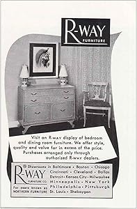 RelicPaper 1950 Rway Furniture: Bedroom and Dining Room, Rway Furniture, Northern Furniture Print Ad